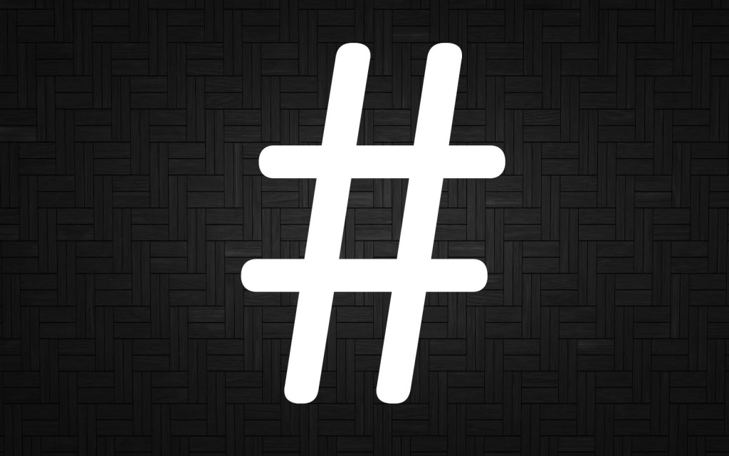 etiquettes van de hashtag